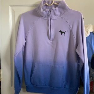 Purple and blue half zip from pink